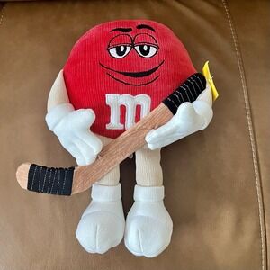 Red M&M‎ Hockey Player Plush - 2022 Mars Candy - New with Tag